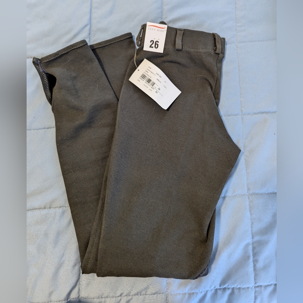 TuffRider Starter Pull On Breeches Dark Gray Size 26